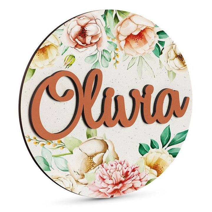 Wooden Flower Name Sign - GiftShire