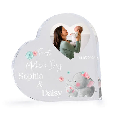 Free-standing Photo Heart Block for Mother's Day - GiftShire