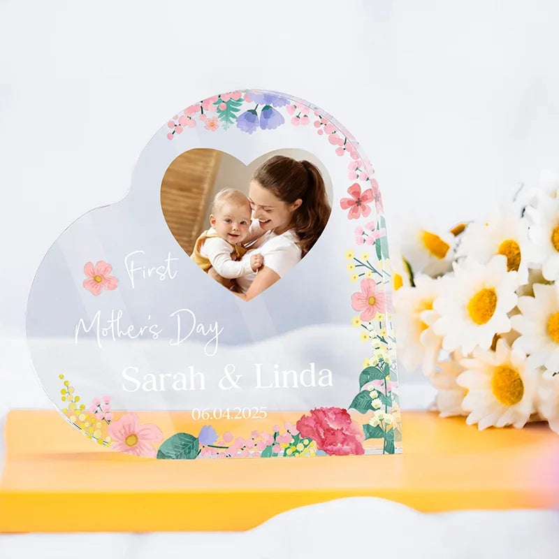 Free-standing Photo Heart Block for Mother's Day - GiftShire