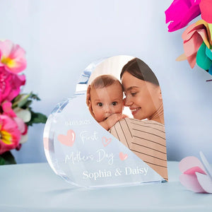 Free-standing Photo Heart Block for Mother's Day - GiftShire