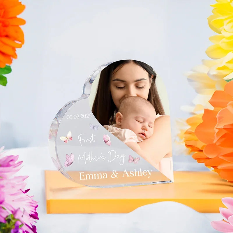 Free-standing Photo Heart Block for Mother's Day - GiftShire