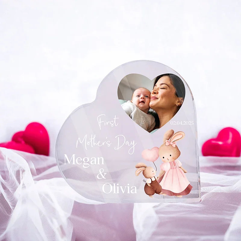 Free-standing Photo Heart Block for Mother's Day - GiftShire