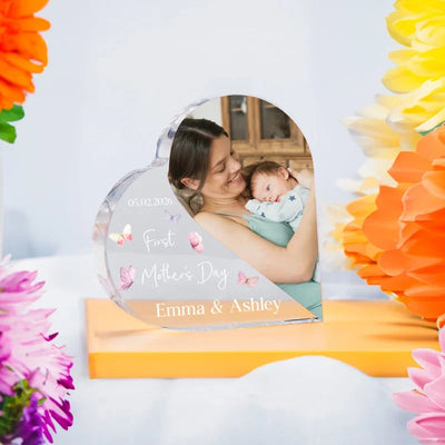 Free-standing Photo Heart Block for Mother's Day - GiftShire