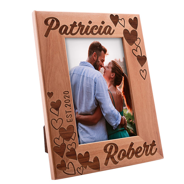 Full of Hearts Personalized Picture Frame for Couples