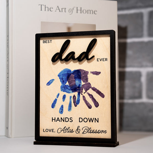 Best Dad Ever Gifts for Father’s Day – Handprint Customization on Sign