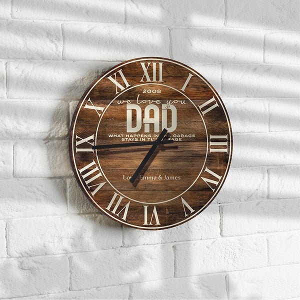 Fully Customizable Wall Clock for Father’s Day