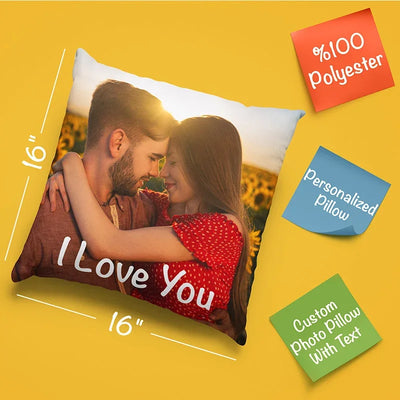 Fully Customized Photo Pillowcase - 16x16 - GiftShire