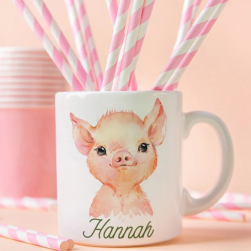 Funny Animal Design Mug for Kids - Personalize with Name - GiftShire