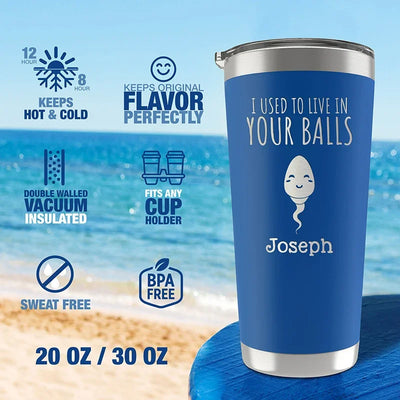 Funny Father's Day Tumblers From His Little Sperm Swimmers - GiftShire
