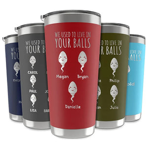 Funny Father's Day Tumblers From His Little Sperm Swimmers - GiftShire