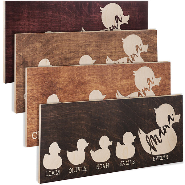 Gifts For Mom – Personalized MAMA Duck Sign W/Kids’ Names