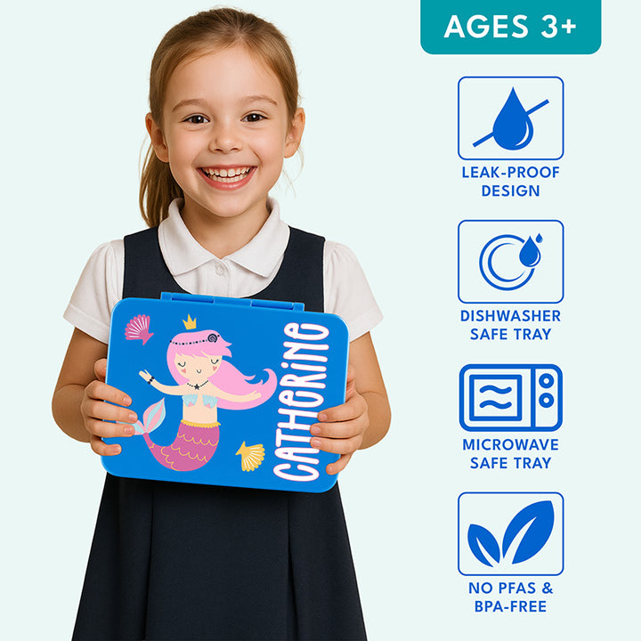Girls School Lunch Box with Customized Bento Box
