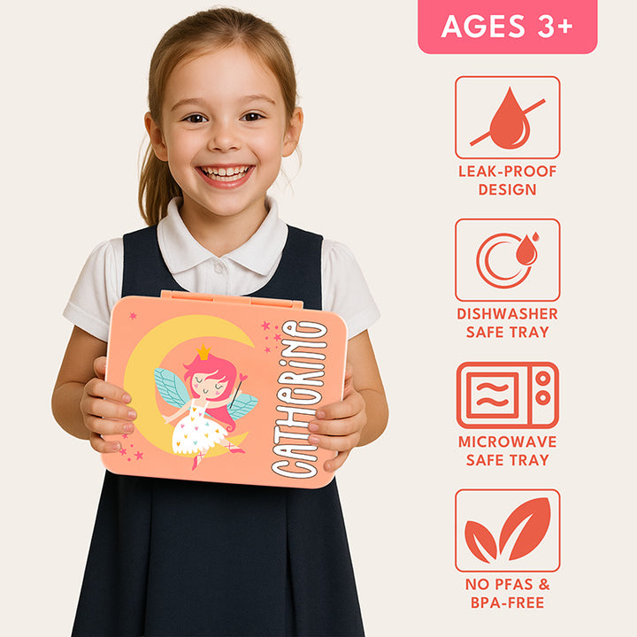 Girls School Lunch Box with Customized Bento Box