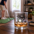Golf Whiskey Glass, Personalized Gift for Dad
