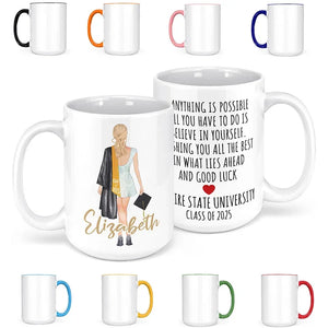 Custom Graduation Clipart Mug, Gift for Graduation - GiftShire