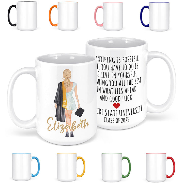 Custom Graduation Clipart Mug, Gift for Graduation - GiftShire