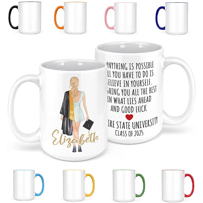 Custom Graduation Clipart Mug, Gift for Graduation - GiftShire
