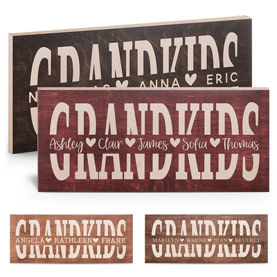 Grandkids Names Sign for Grandparents Home Decor - GiftShire