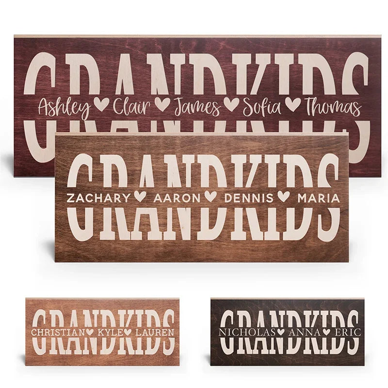 Grandkids Names Sign for Grandparents Home Decor - GiftShire