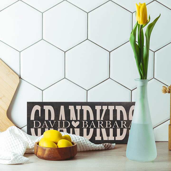 Grandkids Names Sign for Grandparents Home Decor - GiftShire
