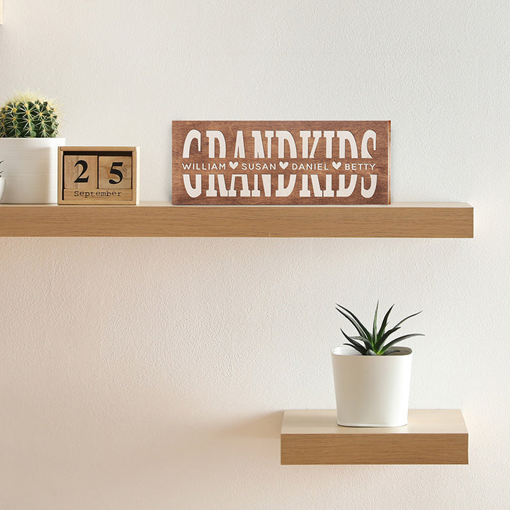 Grandkids Names Sign for Grandparents Home Decor - GiftShire