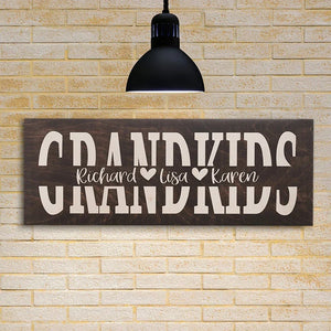 Grandkids Names Sign for Grandparents Home Decor - GiftShire
