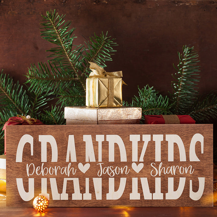 Grandkids Names Sign for Grandparents Home Decor - GiftShire