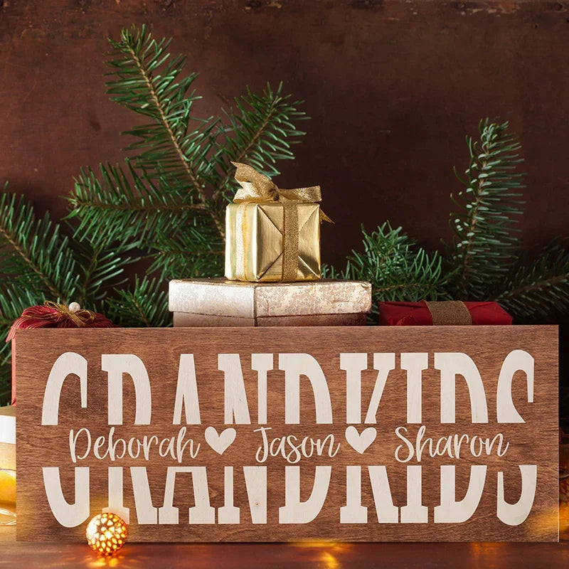 Grandkids Names Sign for Grandparents Home Decor - GiftShire