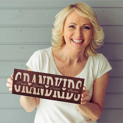 Grandkids Names Sign for Grandparents Home Decor - GiftShire