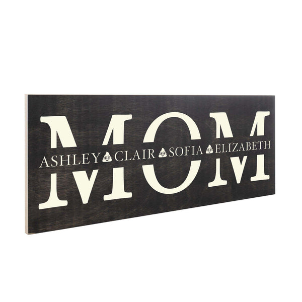 Mom Personalized Wooden Sign with Kids Names - GiftShire