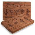 Grandma's Cutting Board - Birth Flower with Kids Names - GiftShire