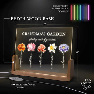 Grandma’s Garden Night Light W/FLowers - GiftShire