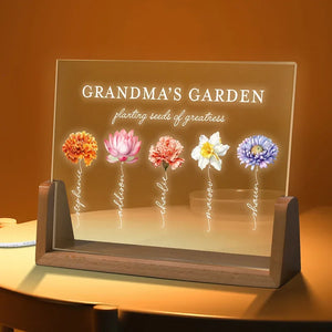 Grandma’s Garden Night Light W/FLowers - GiftShire