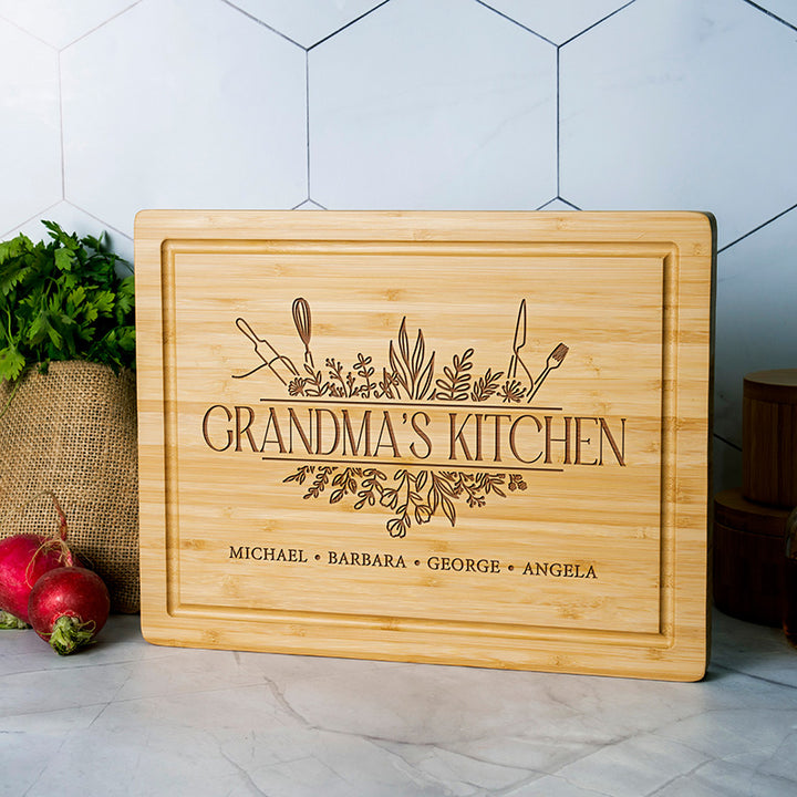 Grandma's Kitchen Personalized Cutting Board - GiftShire