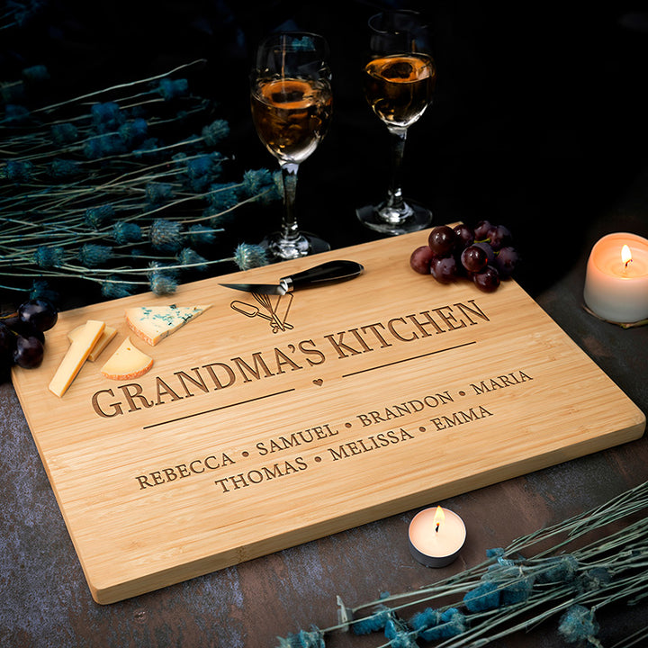 Grandma's Kitchen Personalized Cutting Board - GiftShire