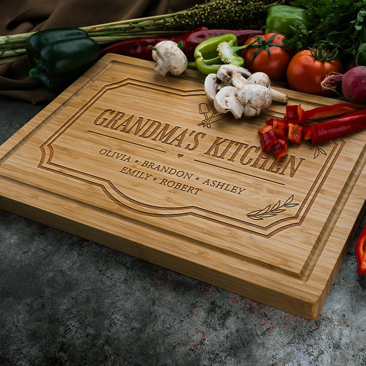 Grandma's Kitchen Personalized Cutting Board - GiftShire