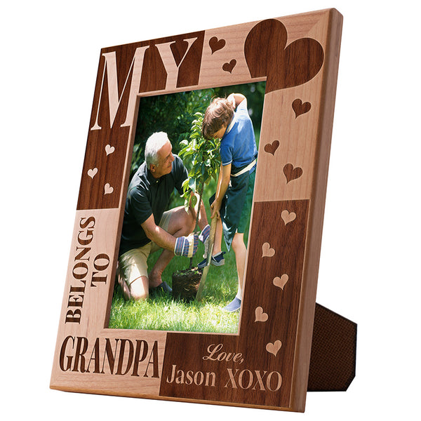 Grandpa's Picture Frame - Personalize with Grandkids' Names