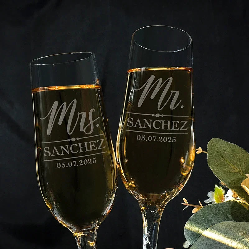 Handcrafted Celebration Flute with Twisted Stem - GiftShire