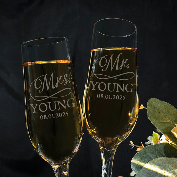 Handcrafted Celebration Flute with Twisted Stem