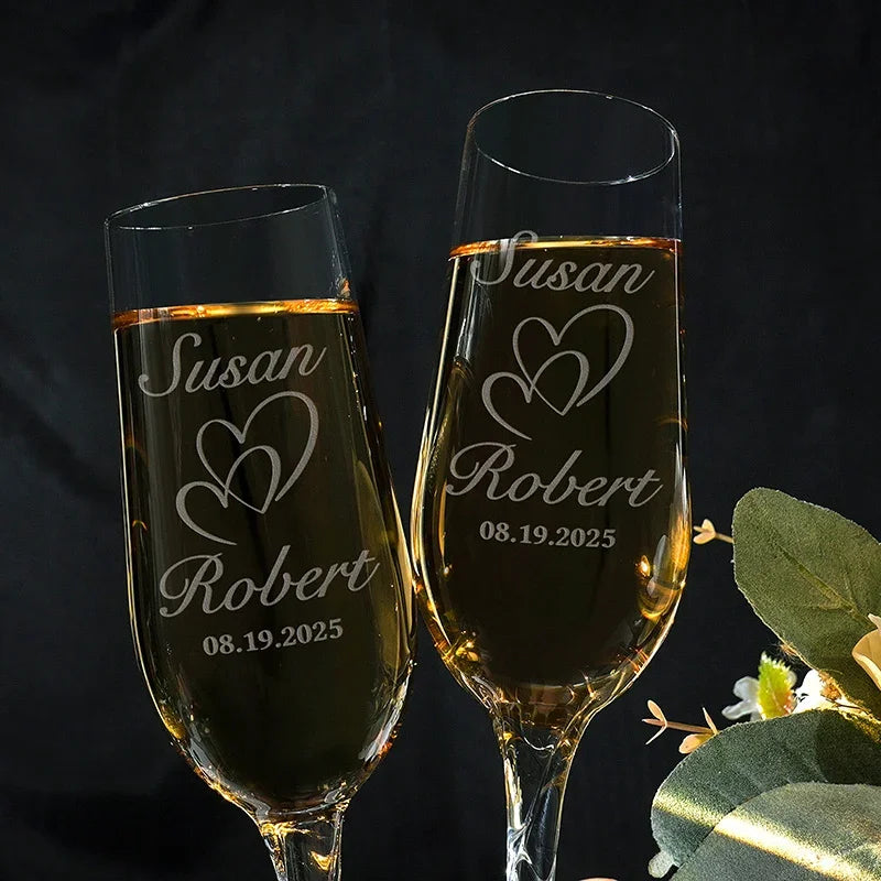 Handcrafted Celebration Flute with Twisted Stem - GiftShire