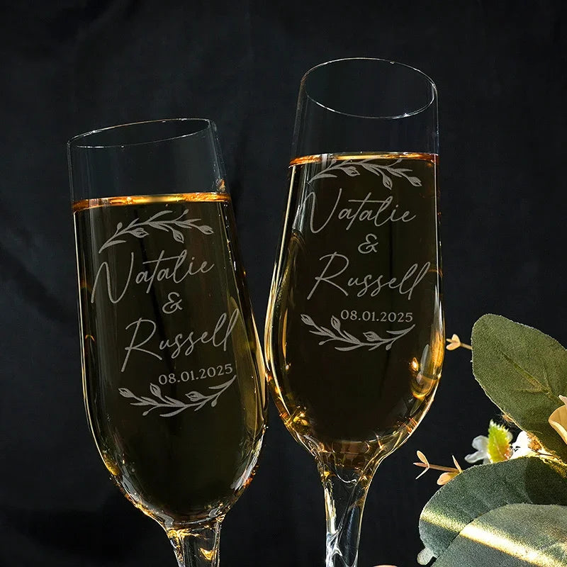 Handcrafted Celebration Flute with Twisted Stem - GiftShire