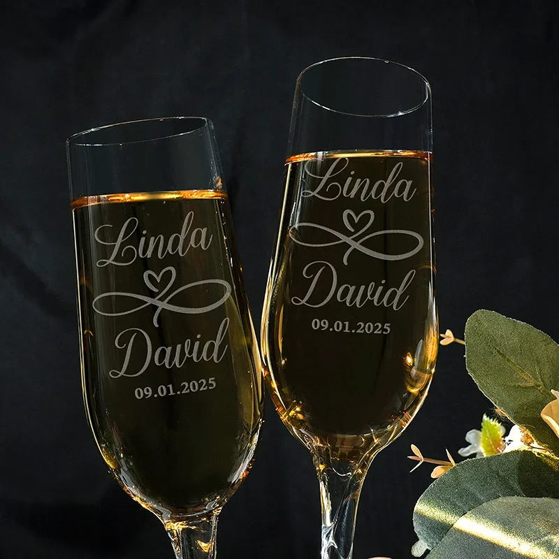 Handcrafted Celebration Flute with Twisted Stem - GiftShire