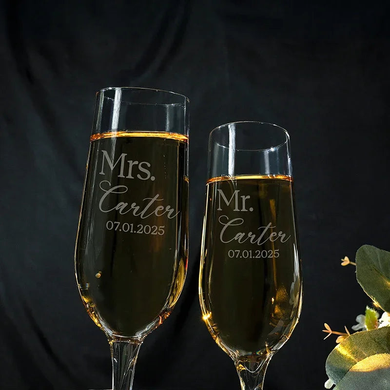 Handcrafted Celebration Flute with Twisted Stem - GiftShire