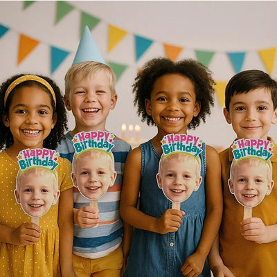 Head on a Stick – Custom Big Head Cut Out with Hat Options