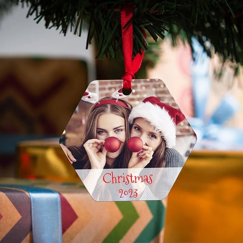 Hexagon Frame Photo Ornament - GiftShire