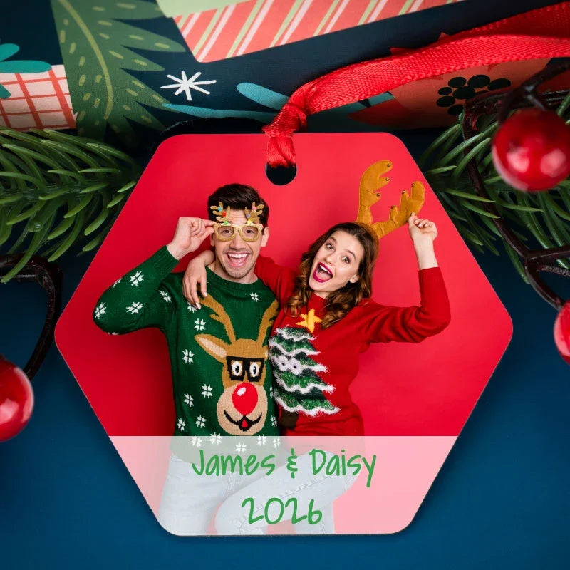 Hexagon Frame Photo Ornament
