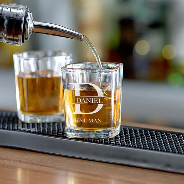 His & Hers Wedding Shot Glass – Engraved Both Sides