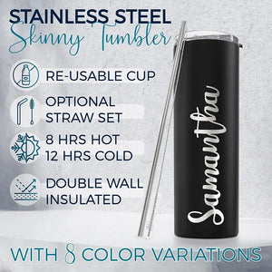 Hot & Cold Tumblers – Name Personalization - 20 Oz - GiftShire