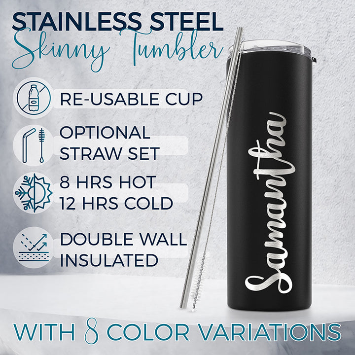 Hot & Cold Tumblers – Name Personalization - 20 Oz - GiftShire