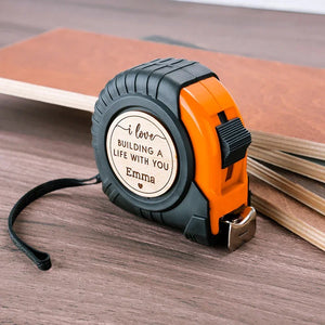 I Love Building a Life Personalized Tape Measure - GiftShire